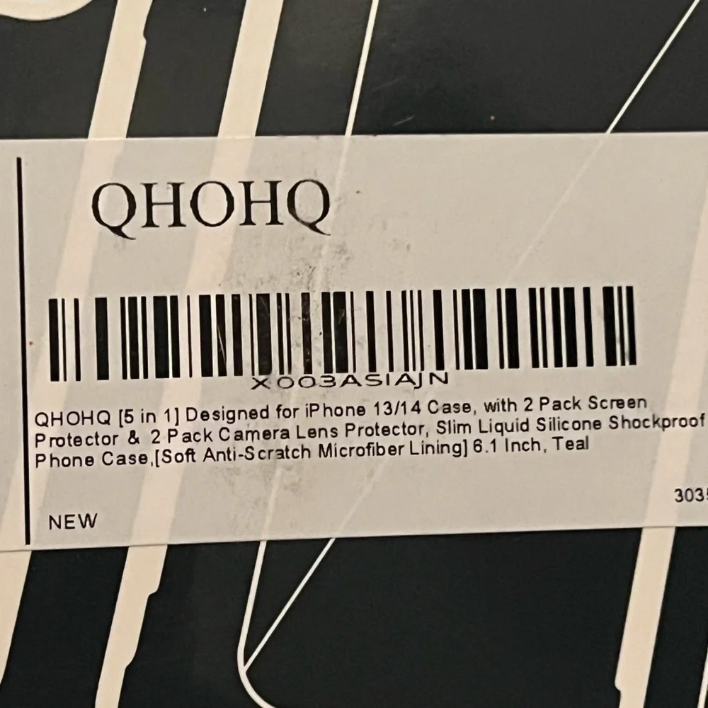 QHOQH 360 ALL ROUND PROTECTION (5-1) for 13/14 IPHONE TEAL NEW IN BOX 6.1 INCH
